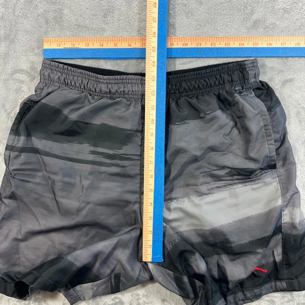 Jordan Poolside Shorts Mens Medium Gray Black Good Jumpman Graphic Summer Active